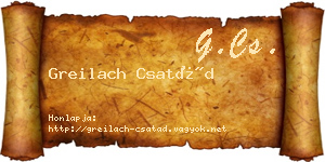 Greilach Csatád névjegykártya